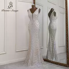 Sexy sereia preto vestidos de noite vestidos elegantes para noche largo soiree de mariage robe femme vestido de baile