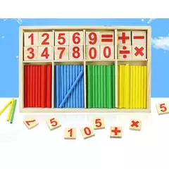 Imagem do Montessori brinquedos educativos de madeira para crianças, aprendendo matemática, brinquedos educativos, digital stick, ensino auxiliar, matemática, educação
