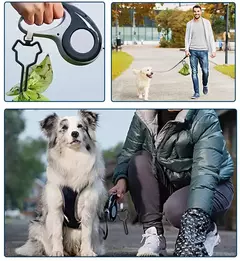 Sacos de cocô de cachorro mãos-livres clipe de tração corda saco de toalete dispensador de saco de cocô de cachorro titular suprimentos de limpeza suprimentos de gato na internet