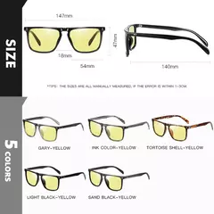 Óculos de sol fotocromático quadrado para homens e mulheres, óculos de sol polarizados para condução, visão diurna e noturna, antirreflexo, marca - comprar online
