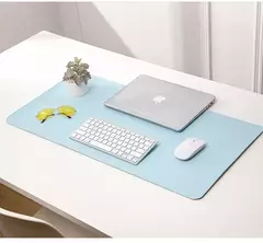 Mouse Pad de couro PU portátil, camurça branca, impermeável, antiderrapante, grande esteira de mesa de jogos, teclado de computador - comprar online