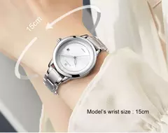 NAVIFORCE-Relógio de pulso quartzo impermeável feminino, senhoras relógios, Top Brand, luxo, moda