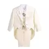 Conjunto de terno bebê menino clássico, conjunto com 5 peças 3345, roupa para festa de casamento, bebê menino