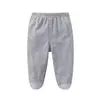 Leggings de algodão longo para bebês recém-nascidos meninos e meninas, calças de rodagem sólida, casual, primavera, outono, 0-12 meses