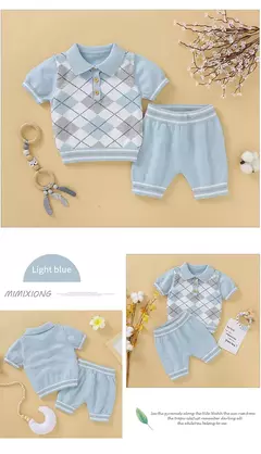 Tops e calças de manga curta para bebê, criança, meninos, roupas de meninas, roupas recém-nascidas, roupas infantis, verão, moda, 2pcs, 0-18m