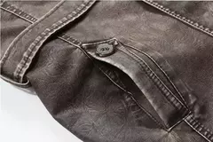 Inverno casaco de lã grossa casaco de couro longo outwear moda quente casual vintage roupas para homem steampunk biker jaqueta na internet