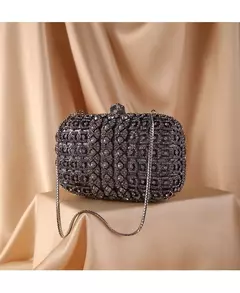 Bolsa de embreagem de cristal diamante para mulheres, bolsa mensageiro de ombro, embreagens noturnas, preto dourado, nova moda, melhor designer - comprar online