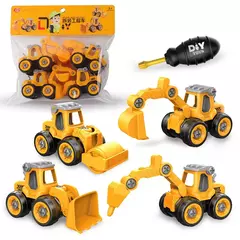 Porca Desmontagem Carregando Descarga Engenharia Caminhão Escavadeira Bulldozer Montessori Educação Brinquedo Criança Parafuso Criativo Ferramenta Carro