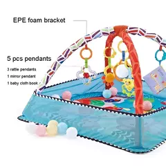 Quadro de fitness do bebê rastejando cobertor jogo multifuncional esteira educacional cerca rastejando cobertor infantil iluminação brinquedos - Wolf Magazine