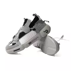 Sapatilhas unissex de malha respirável, sapatilhas masculinas, sapatos de plataforma casual, costura colorida, design de moda - comprar online