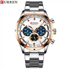 Imagem do Curren-relógio de pulso masculino, quartzo, à prova d'água, com cronógrafo, marca de luxo, moda, para homens