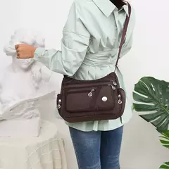 Bolsa mensageiro de ombro Oxford impermeável para mulheres, bolsas com zíper, pacote crossbody feminino casual, grande capacidade, viagem - Wolf Magazine