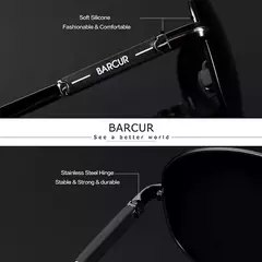 BARCUR-Óculos de sol polarizados para homens, acessórios para óculos, condução, pesca, caminhadas, óculos de sol - comprar online
