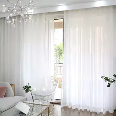 Branco Tulle Cortinas para a decoração da sala, Super macio, grande sentimento da mão, Modern Veil, Chiffon, Solid Voile Sheer, Cozinha na internet