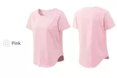 Imagem do T-shirt monocromática de manga curta para mulheres, top de fitness solto, camisa de treino casual