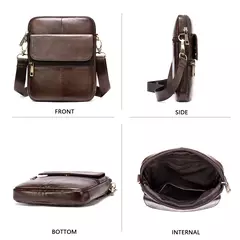 Luufan-bolsa de ombro de couro genuíno masculina, pequenos sacos mensageiro, mini bolsa tiracolo de viagem masculina, nova moda, 2020 - loja online