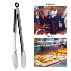 Pinças de churrasco longas em aço inoxidável, alça antiderrapante, grampo de churrasco frito, braçadeira de pão de salada, ferramentas de cozinha, carne comida clip, 9 in, 12 in, 16 in - Wolf Magazine