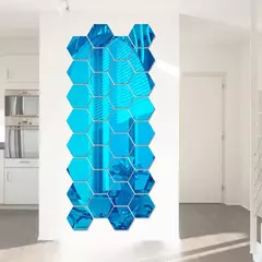 Hexagon 3D Espelho Adesivo de Parede, Sala Adesivos, Decoração do Quarto, Banheiro, Decoração de Casa, Vários tamanhos, DIY TV Fundo - Wolf Magazine