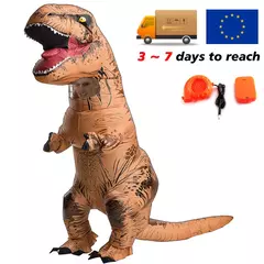 T-Rex-Dinosaur Costume Inflável para Crianças e Adultos, Tyrannosaurus, Role-Playing, Fantasia, Dia das Bruxas, Mascote, Party Apparel - comprar online