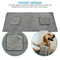 Super absorvente grande filhote de cachorro cão de estimação toalha roupão toalhas de banho de secagem rápida gato toalha de banho suprimentos de banho toalha de cão microfibra