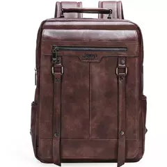 JEEP BULUO-Bolsa Masculina Casual para Laptop, Mochila de Couro Dividido, Bolsa para Computador, Alta Capacidade, Nova Tendência - comprar online