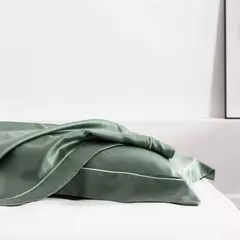 Liv-Conjunto de cama verde esteta, lençóis com amoreira, capa de colcha, fronha, cama queen e king size, 100% seda, 25 Mm - comprar online