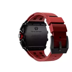 Tsar bomba tonneau relógios masculinos cristal de safira relógio de pulso vermelho à prova dwaterproof água cronógrafo data luxo presente natal para homem - comprar online