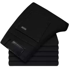 Clássico avançado estiramento preto jeans 2023 novo estilo de negócios moda denim fino ajuste jean calças masculinas marca - comprar online