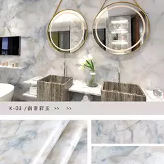 Self-Adhesive Marble Vinyl Wallpaper, PVC, impermeável adesivos de parede, Papel de contato, DIY, banheiro, cozinha, armário, bancadas - comprar online