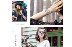 CURREN Relógio Dourado Feminino Relógio com Pulseira de Aço para Mulheres Relógio Feminino 9007 - Wolf Magazine