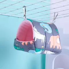 Cute Cartoon Mini Cage para Pet, Cama de dormir, Soft Mat, Casa, Coelho, Esquilo, Cobaia, Ninho, Animal pequeno, Ratos, Rato, Hamster, Inverno, Casa - Wolf Magazine