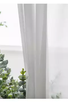 Branco Tulle Cortinas para a decoração da sala, Super macio, grande sentimento da mão, Modern Veil, Chiffon, Solid Voile Sheer, Cozinha - comprar online