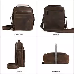 JOYIR-Bolsas vintage de couro genuíno para homens, bolsa de ombro pequena, bolsas casuais do escritório, bolsa tiracolo, nova moda - loja online
