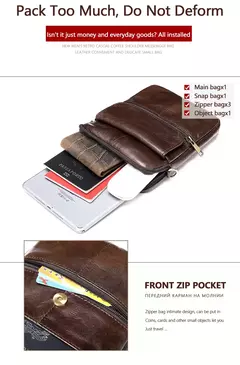 Luufan-bolsa de ombro de couro genuíno masculina, pequenos sacos mensageiro, mini bolsa tiracolo de viagem masculina, nova moda, 2020 - Wolf Magazine
