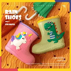Crianças botas de chuva do bebê meninos menina eva antiderrapante ao ar livre dos desenhos animados dinossauro botas de chuva para crianças à prova dwaterproof água botas menina botas de chuva - comprar online