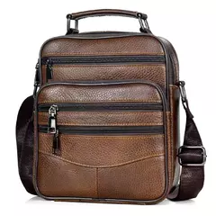 Sacos de couro genuíno para homens, bolsa crossbody masculina, mini pad, bolsa de ombro para menino, marca de luxo, moda quente