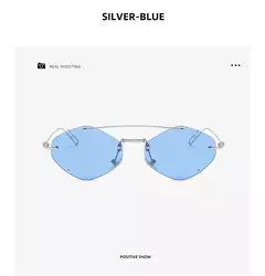Óculos de sol sem aro para homens e mulheres, óculos de sol retrô, marca designer óculos UV400 Shades, óculos femininos na internet