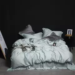 Lençol de hortelã 100% puro, conjunto de roupa de cama em seda verde, transparente, frete grátis na internet