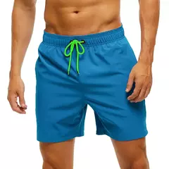 Escadch-Shorts Masculina Clássico Cor Sólida Malha Respirável de Forro com Bolsos com Zíper, Moda Banho Verão, Calções de Ginástica, 2022 - Wolf Magazine