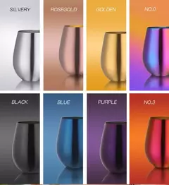 Imagem do Copo de cerveja de aço inoxidável, copo de vinho, ouro rosa, coquetel, suco, leite, metal bebendo caneca para bar, ao ar livre, copos, 500ml