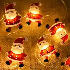 2m 20led papai noel floco de neve led luz corda decoração de natal para casa ornamento da árvore de natal 2024 navidad crianças presente ano novo