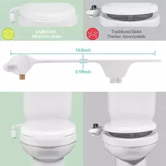 SAMODRA-Bidé Sanitário Ultra-Slim, Acessório Do Assento Sanitário, Entrada De Latão, Pressão De Água Ajustável, Chuveiro Higiênico Do Banheiro - comprar online