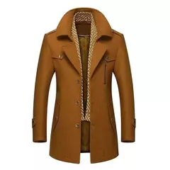 Inverno casacos de lã masculina nova moda meio longo cachecol gola de algodão acolchoado grosso quente casaco de lã masculino trench coat M-5Xl na internet