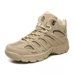 Botas de caminhada ao ar livre para homens, botas antiderrapantes, tênis leves, calçado de deserto, curto, inverno, outono, moda