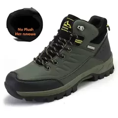 Botas de neve de couro quente masculinas, tênis de caminhada ao ar livre, sapat - Wolf Magazine