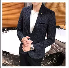 Terno casual blazer masculino, jaqueta formal, design popular, vestido, casacos de negócios, plus size, S-4XL, 2023 - loja online