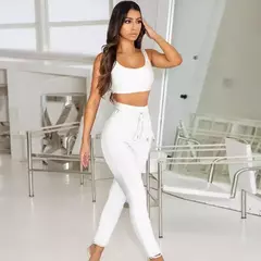 Novo verão bandagem calças 2020 9 cores sexy feminina cintura alta lápis calças estiramento moda feminina rua wear - loja online
