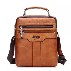 JEEP BULUO-Bolsas de Ombro Crossbody para Homens, Bolsa De Couro Dividido, Bolsa De Mensageiro De Negócios, Bolsa De Alta Qualidade, Moda Quente na internet