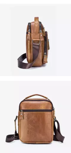 Marca 100% de couro genuíno dos homens sacos ombro saco do mensageiro para home