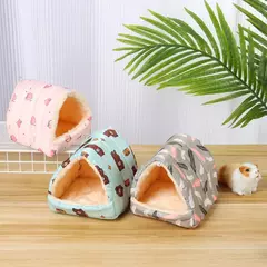 Cute Cartoon Mini Cage para Pet, Cama de dormir, Soft Mat, Casa, Coelho, Esquilo, Cobaia, Ninho, Animal pequeno, Ratos, Rato, Hamster, Inverno, Casa - comprar online